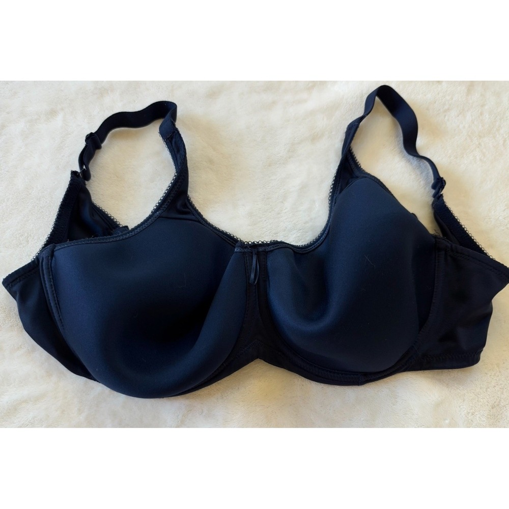 Wacoal Basic Beauty Bra 38DDD Navy Spacer T Shirt Underwire Full Coverage 853192